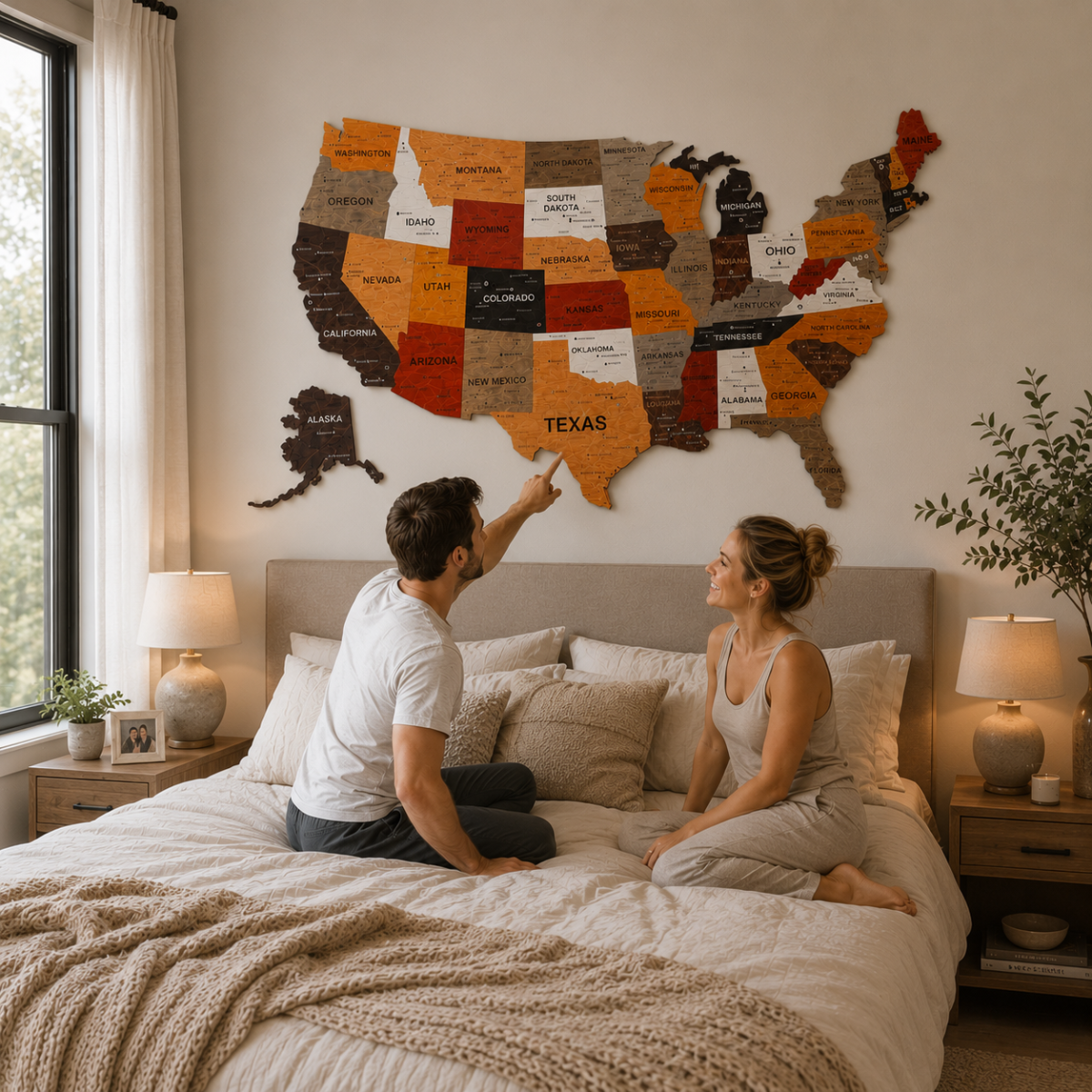 3D United States Wooden Map Puzzle