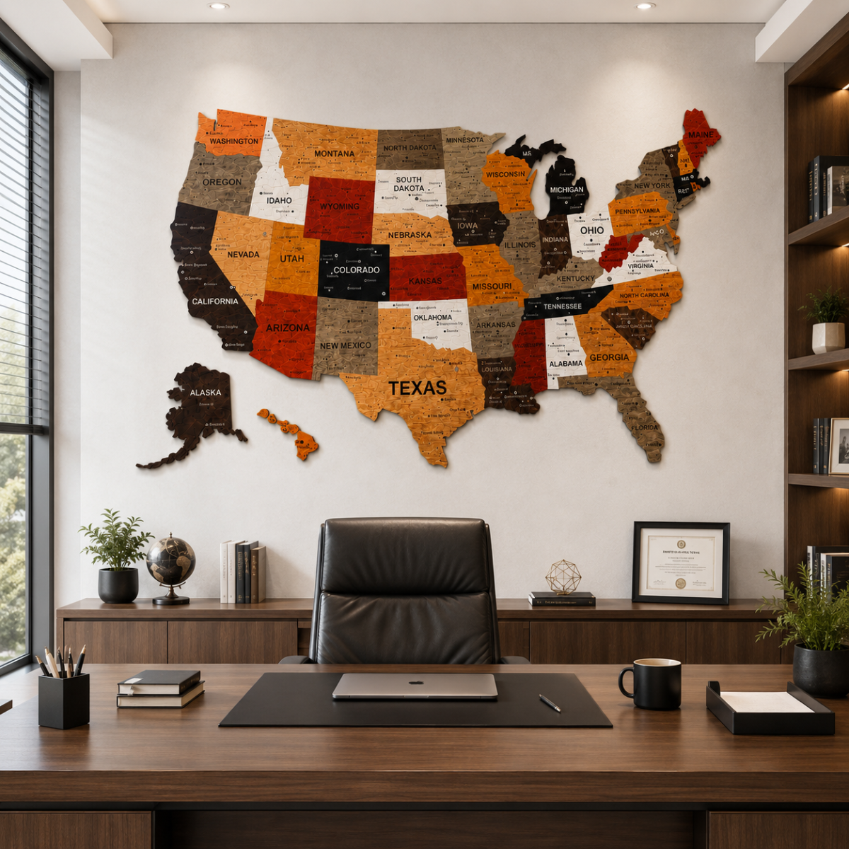 3D United States Wooden Map Puzzle