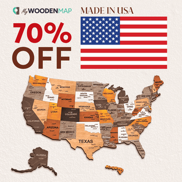 National Park Wooden Map – Mark Your Adventures & Memories (Made in USA)