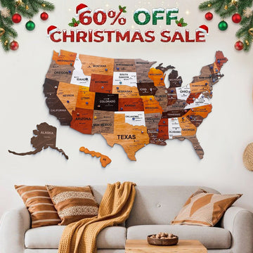3D United States Wooden Map Puzzle