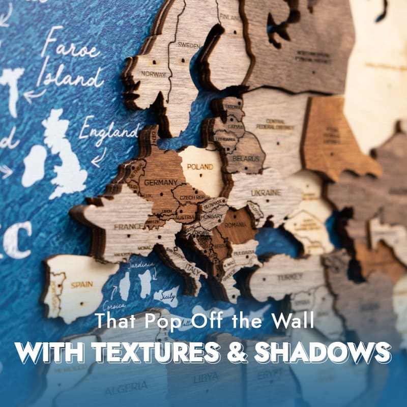 Premium Wooden World Map – Add Style to Your Home (Made in USA)