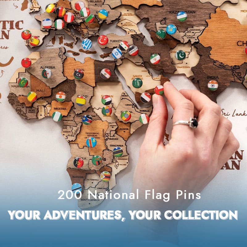 Premium Wooden World Map – Add Style to Your Home (Made in USA)