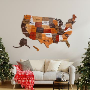 3D United States Wooden Map Puzzle