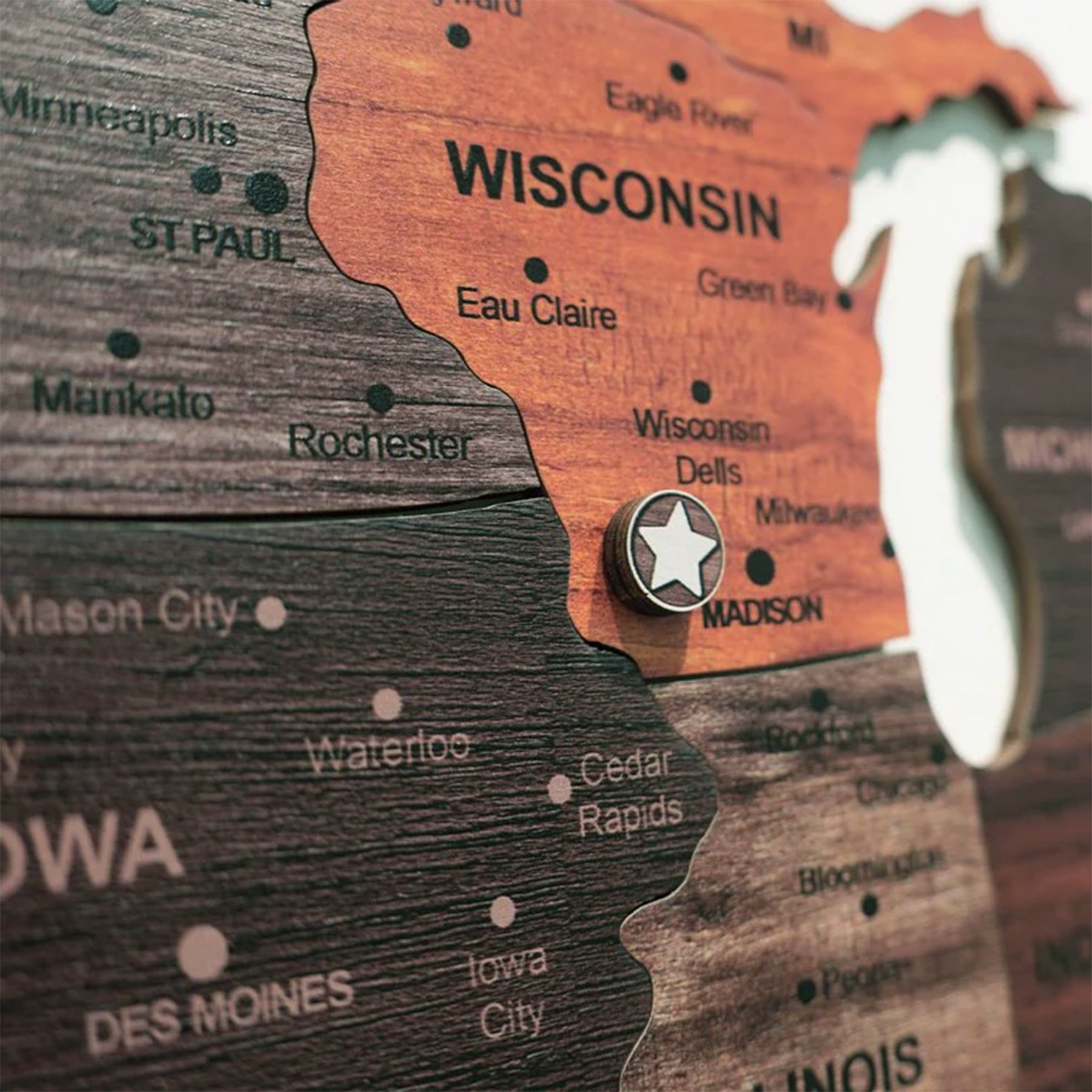 National Park Wooden Map – Mark Your Adventures & Memories (Made in USA)