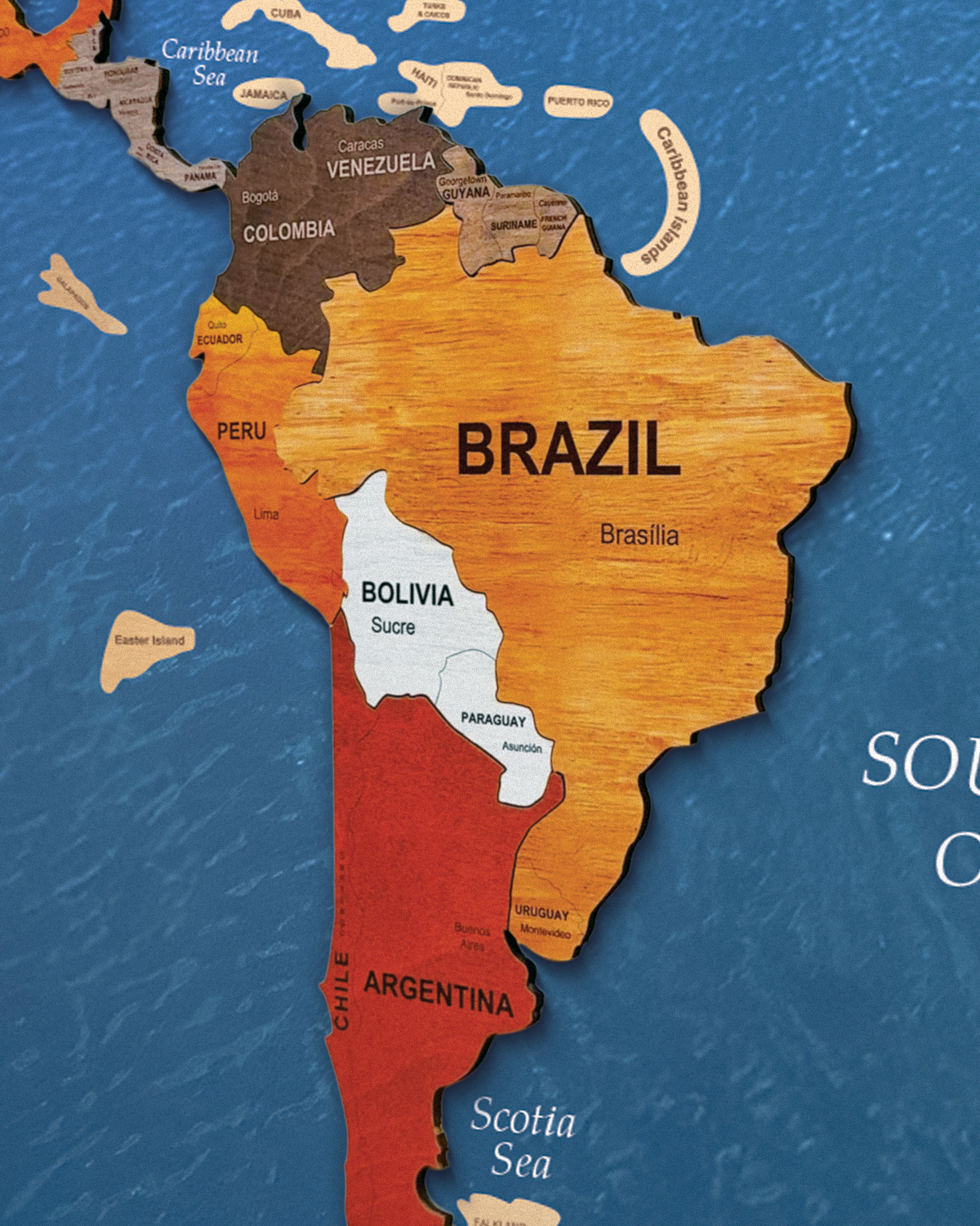 Personalized 3D Wooden World Travel Map Wall Decor, Wall Art, Explore Your Journey!