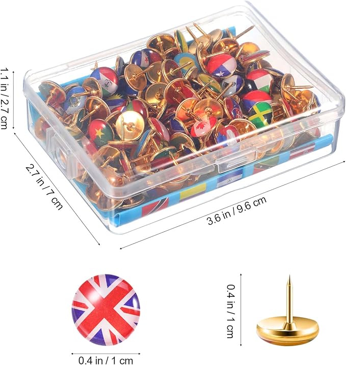 200 Pcs National Flag Push Pins