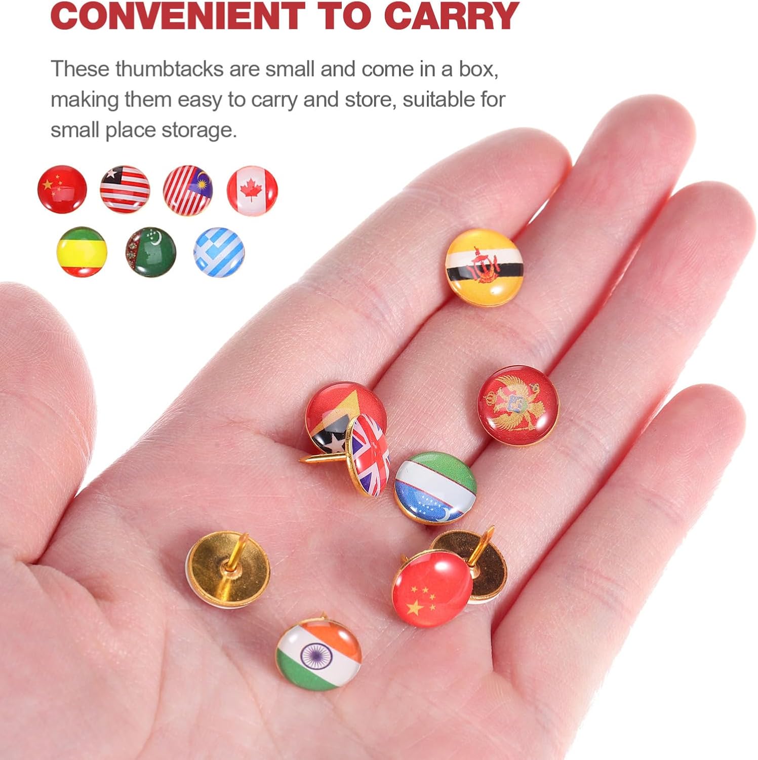 200 Pcs National Flag Push Pins