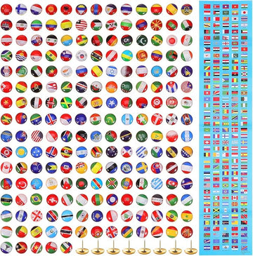 200 Pcs National Flag Push Pins