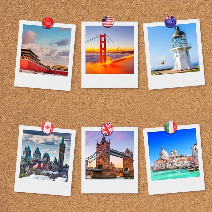 200 Pcs National Flag Push Pins