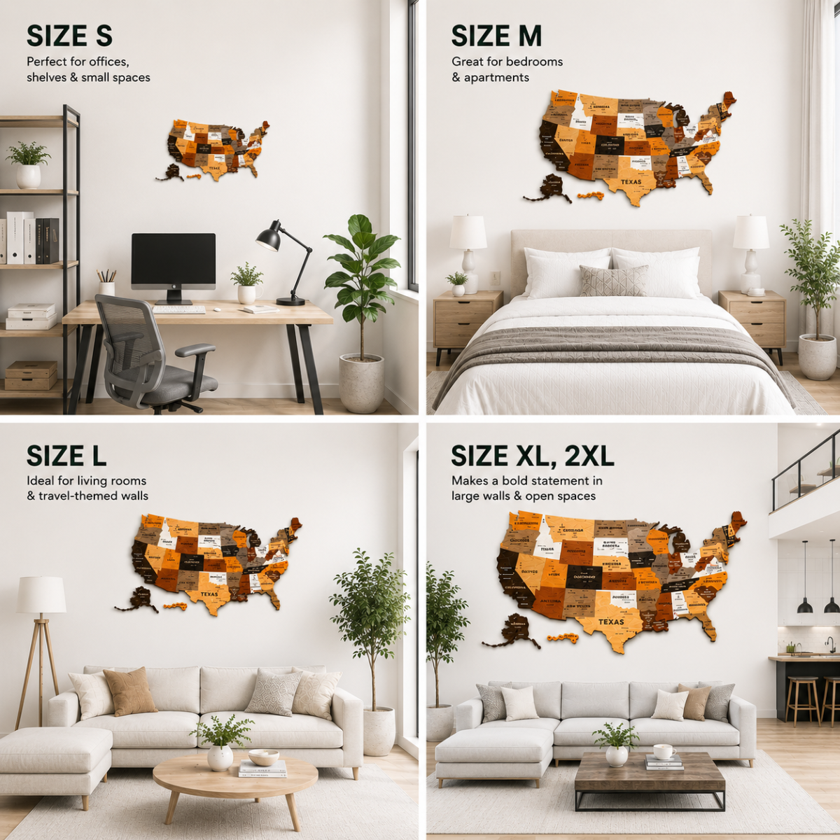 3D United States Wooden Map Puzzle