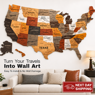 3D United States Wooden Map Puzzle