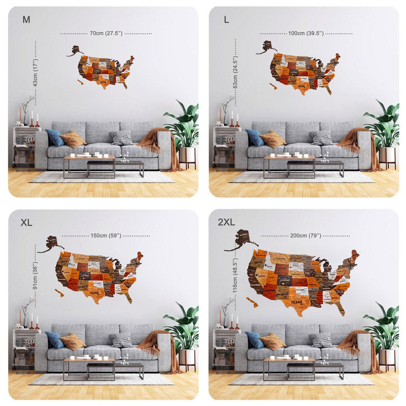 The United States & World Wooden Map Puzzle Full Packed (Made in USA)