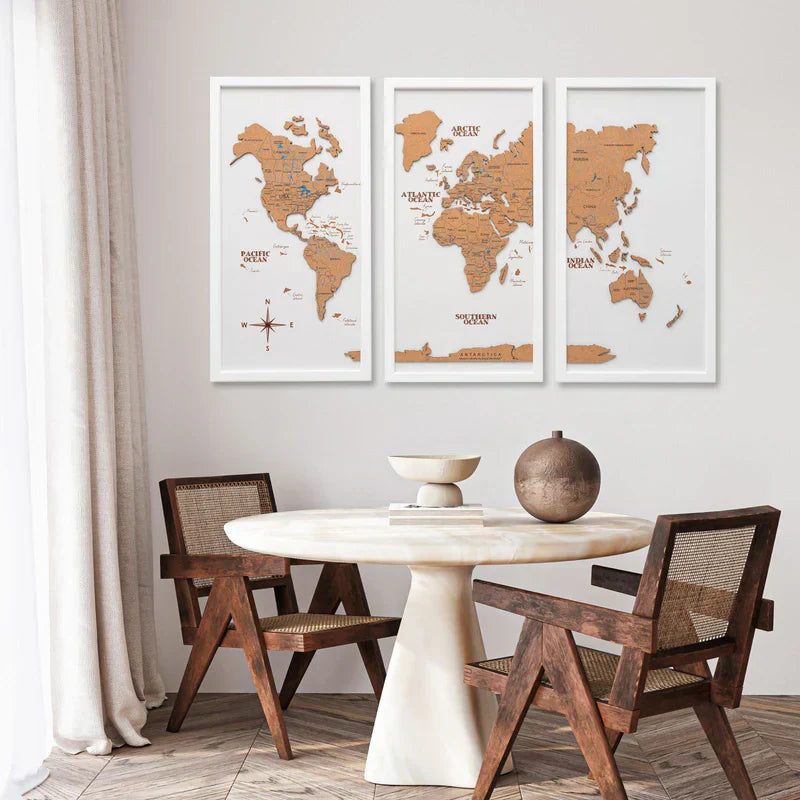 The 3D Wooden Travel World Map (Made in USA)